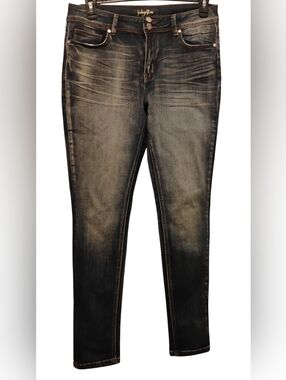 Women's Skinny Jeans - Faded Dark Blue